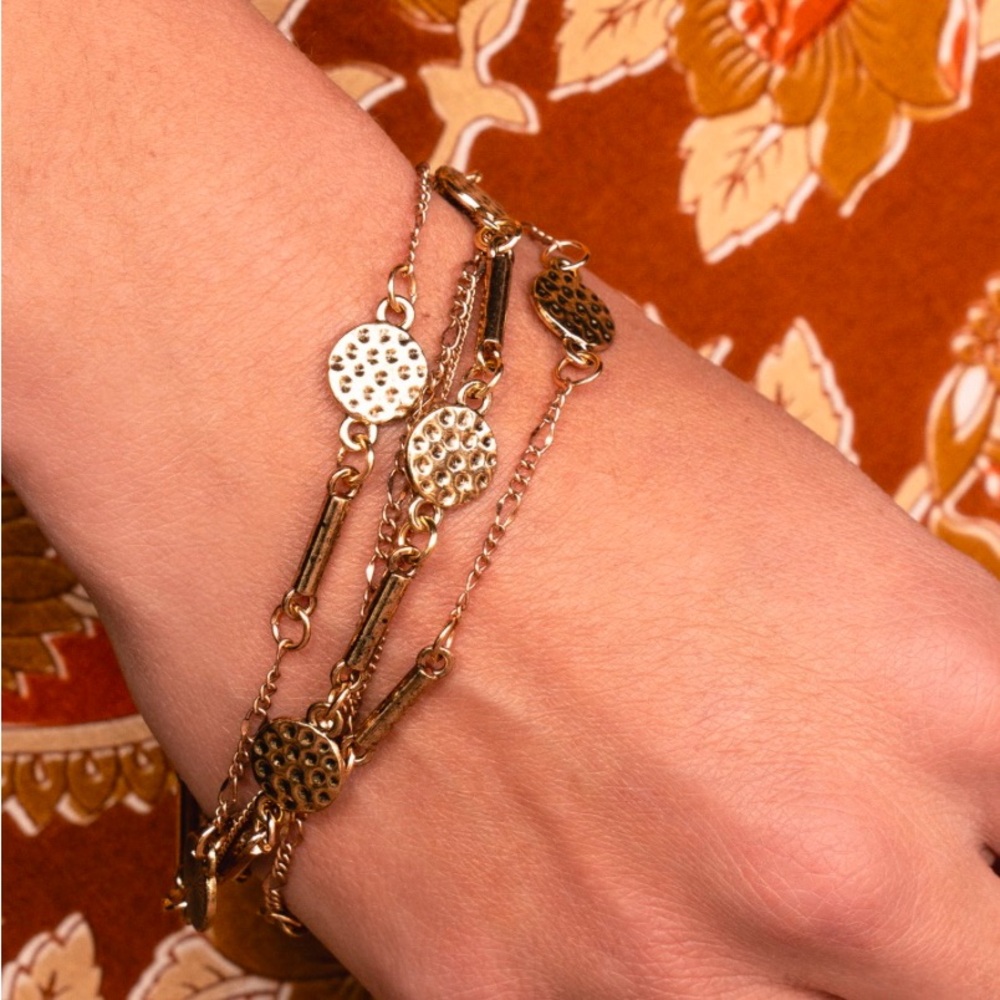 Coachella Construction - Gold Bracelet